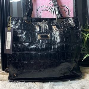 Tre vero purse handbag shoulder bag croc euc